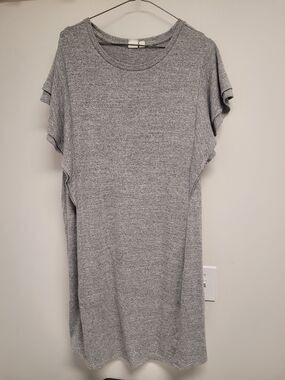 GAP Heather Gray Maxi Dress with Short Flutter Sleeves